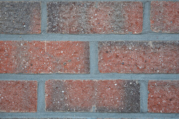 Obraz premium Close up of prefab building blocks colored dark orange to red