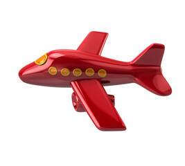 Red jet aircraft 3d illustration