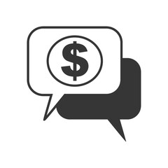 dollar sign in a speech bubble
