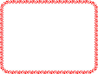 Heart border frame . love design element . vector