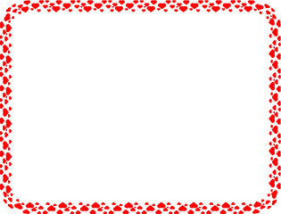 Heart border frame . love design element . vector