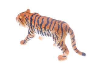 toy tiger on a white background