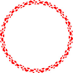 Heart border frame . love design element . vector