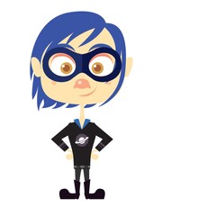 masked superhero cartoon