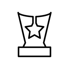 trophy icon in line style. vector illustration for graphic design, website, UI isolated on white background. EPS 10