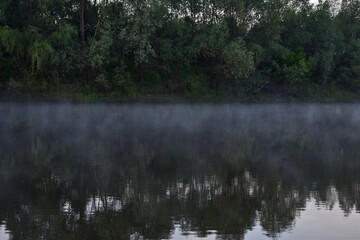 gentle beautiful dawn on a small river