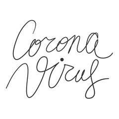 Corona Virus. Covid-19. Sticker for social media content. Vector hand drawn illustration design. 