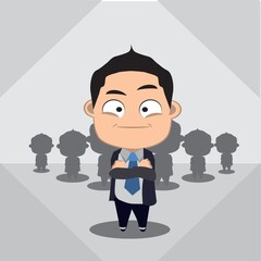 businessman with folded hands