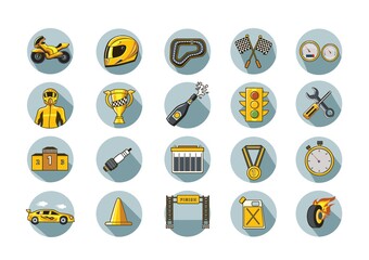 set of race equipment