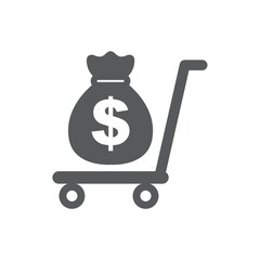 money bag on a trolley