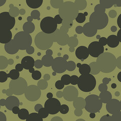 Camouflage geometric seamless pattern. Abstract vector background.