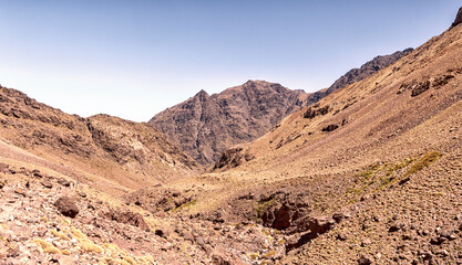 landscape in the atlas in morocco