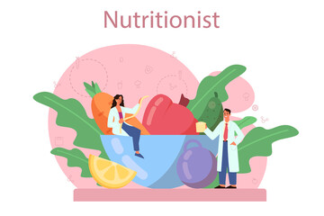 Nutritionist concept. Diet plan with healthy food and physical