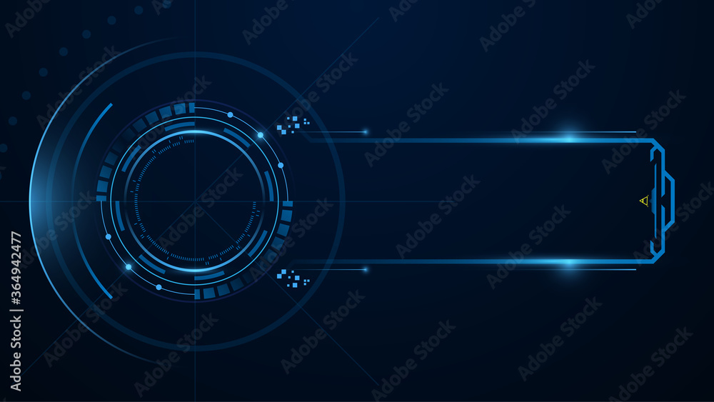 Poster abstract tech sci fi frame template design concept background eps 10 vector