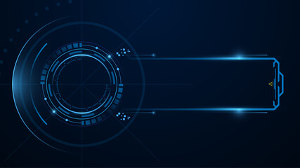 abstract tech sci fi frame template design concept background eps 10 vector