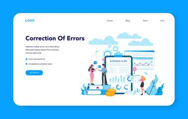 Supervisor manager web banner or landing page. Specialist