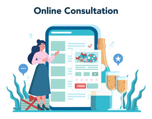 Wedding planner online service or platform. Professional organizer