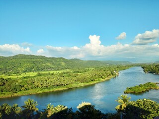 Obraz premium landscape with lake and trees
