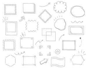 手書きのフレーム／見出し／タイトル／装飾／素材