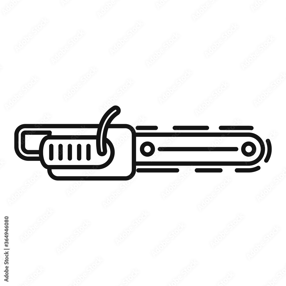 Poster chainsaw icon. outline chainsaw vector icon for web design isolated on white background