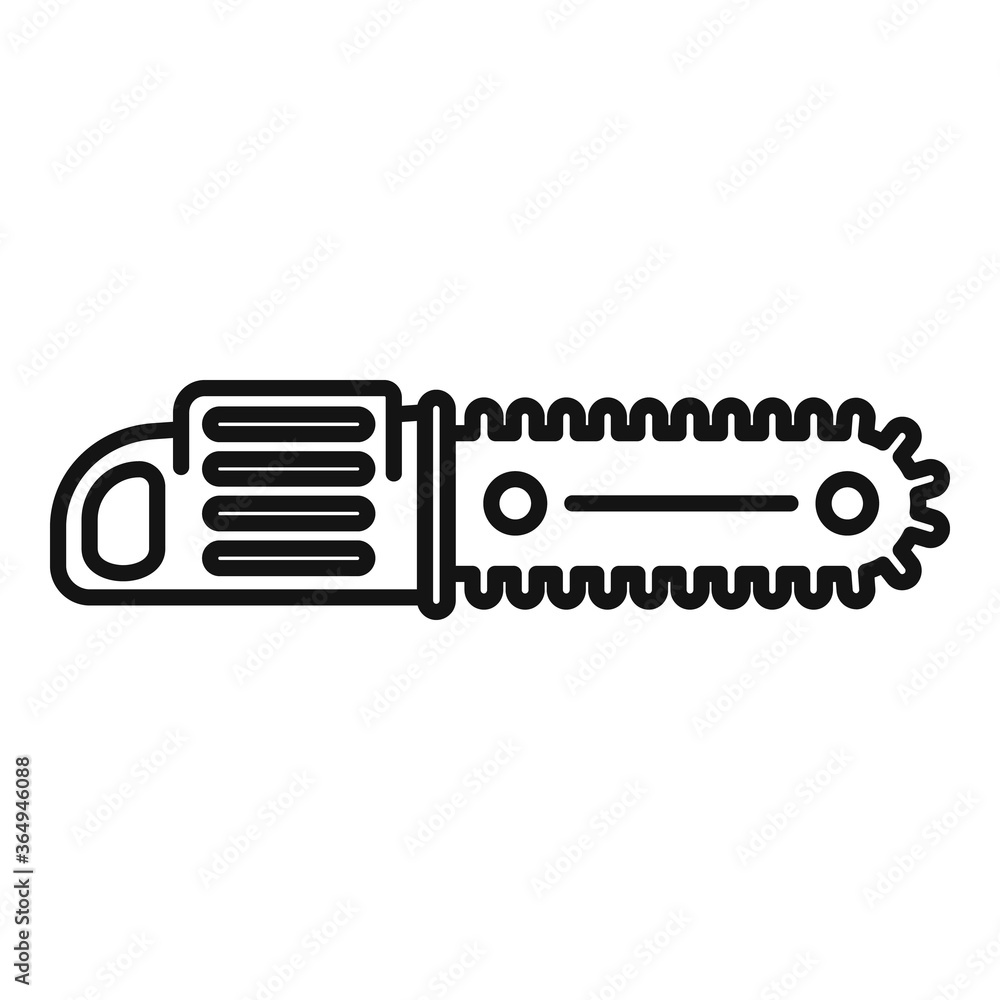 Poster carpentry chainsaw icon. outline carpentry chainsaw vector icon for web design isolated on white bac