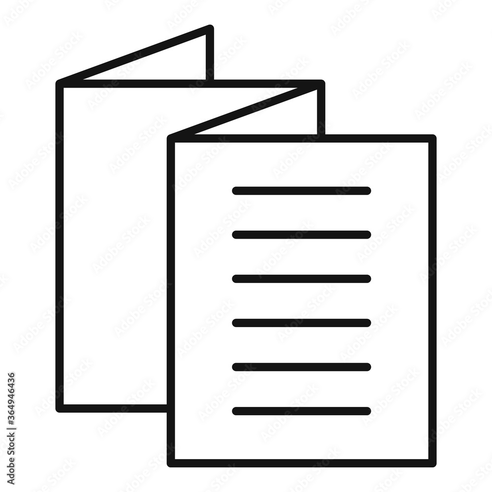 Poster leaflet catalogue icon. outline leaflet catalogue vector icon for web design isolated on white backg