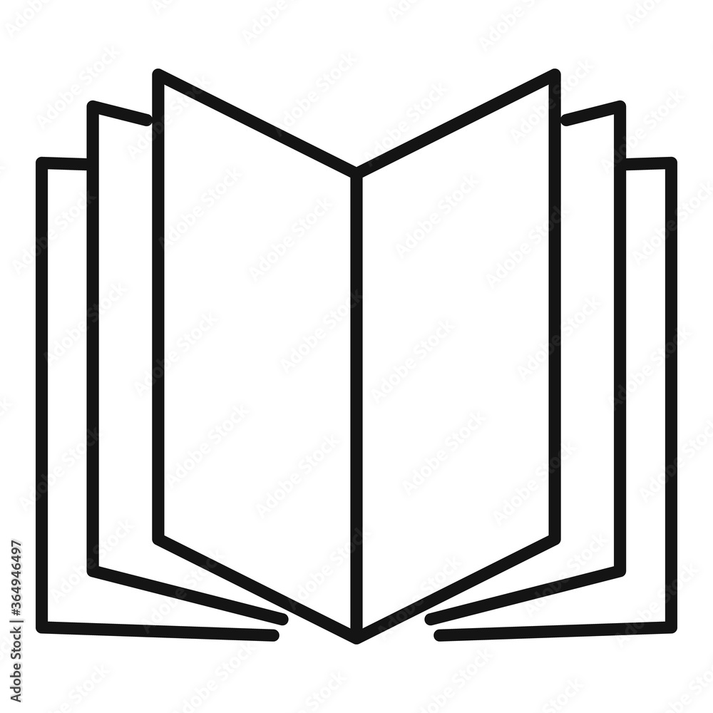 Poster open catalogue icon. outline open catalogue vector icon for web design isolated on white background