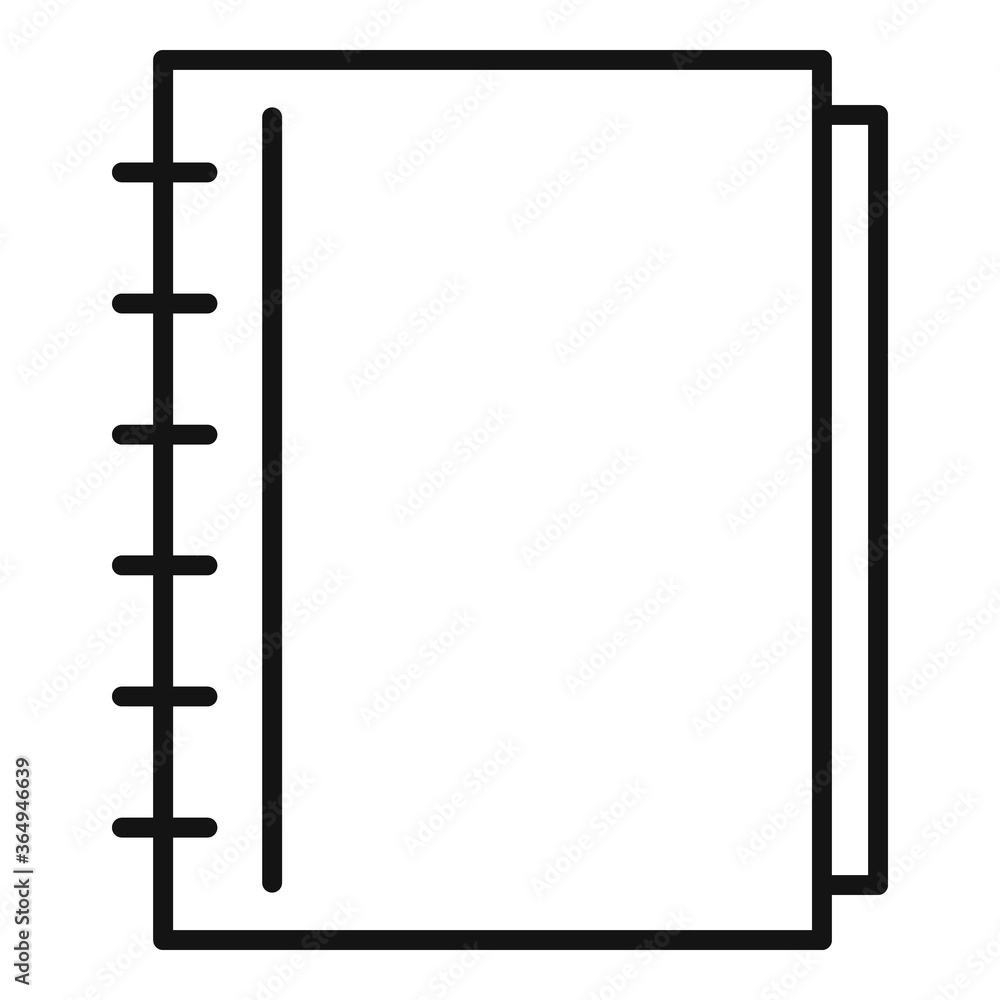Poster notebook catalog icon. outline notebook catalog vector icon for web design isolated on white backgro