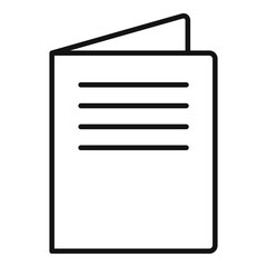 Education brochure icon. Outline education brochure vector icon for web design isolated on white background