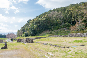 Fototapeta na wymiar Azuchi Castle Ruins in Omihachiman, Shiga, Japan. Azuchi Castle was one of the primary castles of Oda Nobunaga and built from 1576 to 1579.