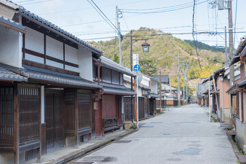 Fototapeta na wymiar Traditional architectures preservation district in Omihachiman, Shiga, Japan.