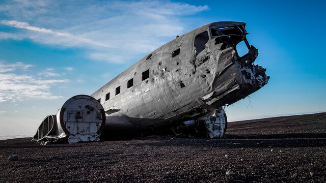 Abandoned US Military Aircraft Photographed in Iceland.