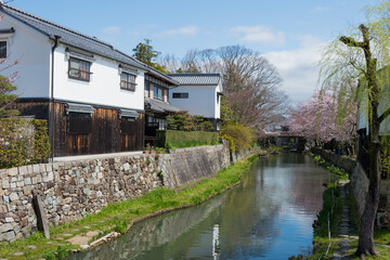 Fototapeta na wymiar Traditional architectures preservation district in Omihachiman, Shiga, Japan.