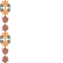 Vector floral vintage style repeat border 