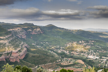 Obraz premium vistas desde la cima de un monte
