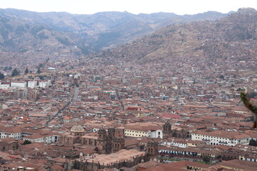 narrow street in the old town of cuzco