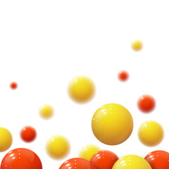 Realistic soft spheres. Plastic bubbles. Glossy balls