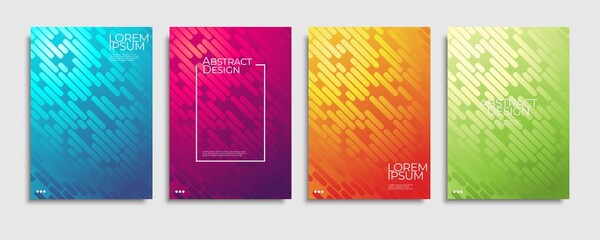 modern colorful brochures cover design set