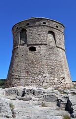 Fototapeta na wymiar Santa Cesarea Terme - Torre Miggiano dalla costa