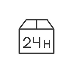 24 hours delivery icon. Logistic symbol modern, simple, vector, icon for website design, mobile app, ui. Vector Illustration
