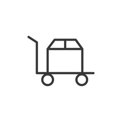 Trolly icon. Logistic symbol modern, simple, vector, icon for website design, mobile app, ui. Vector Illustration