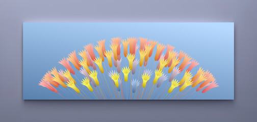 Bouquet of flowers. Floral composition. Vector illustration for greeting card.