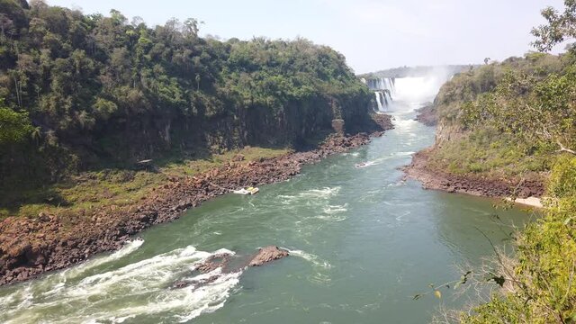 The magnificent Iguazu waterfalls in Argentina