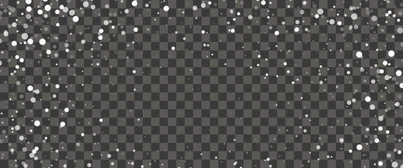 Snowfall and falling snowflakes