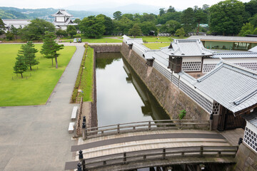 Kanazawa Castle Park in Kanazawa, Ishikawa, Japan. a famous historic site.