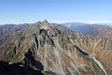 北穂高岳から見た槍ヶ岳