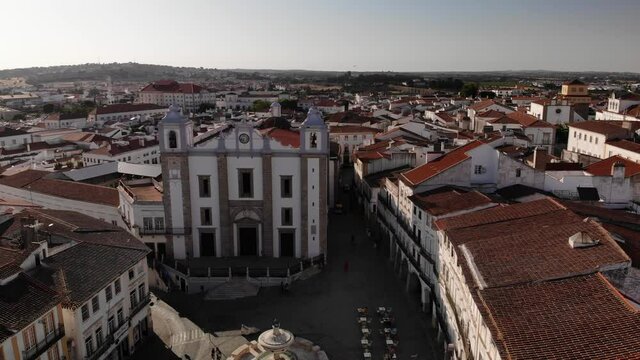 Main square in the town of Evora
