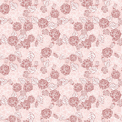 Vector vintage rose floral texture seamless background