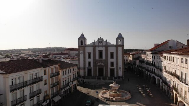 Main square in the town of Evora