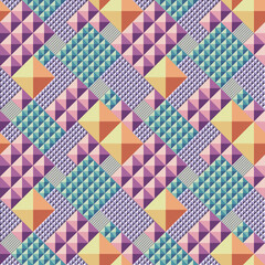 Vector triangle convex abstract Seamless pattern